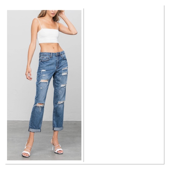 NEW YORK & CO Soho "Boyfriend" Distressed Jeans 🆕 - Picture 11 of 11